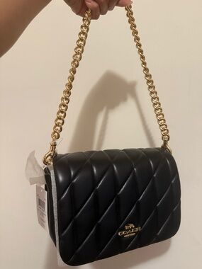 Coach Black Quilted Quinn Crossbody Bag